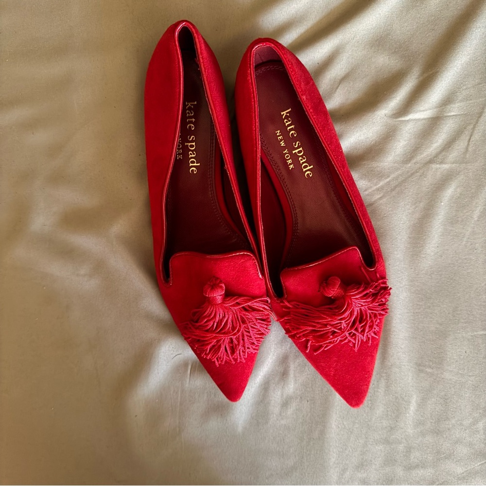 Kate Spade New York Adore Pointed Tassel Flat Size 6.5B